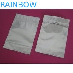 White Silvery 3 Side Custom Printed Aluminum Foil Cooking Bag with Zipper