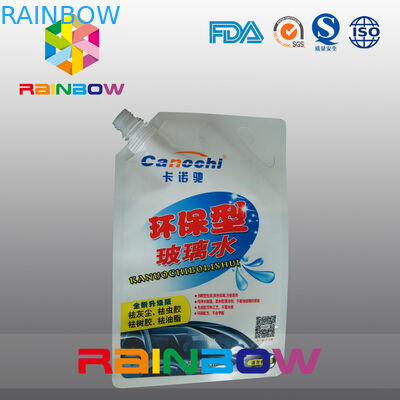 Laminated Layer Spout Pouch Packaging With Slot For Windshield Washer Fluid