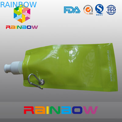 Security Food Grade Spout Pouch Packaging With Matel Rim For Water