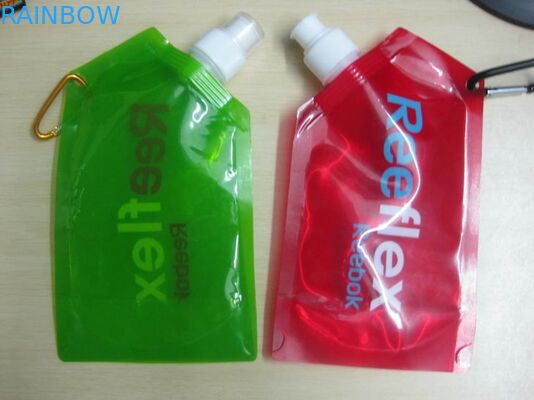 Security Food Grade Spout Pouch Packaging With Matel Rim For Water