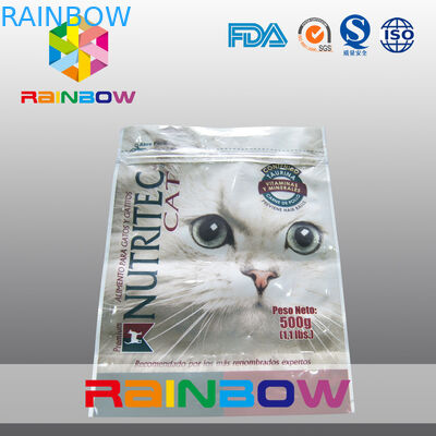 k Packaging Bag / Customized Printed Pet Food Pouch Three Side Seal