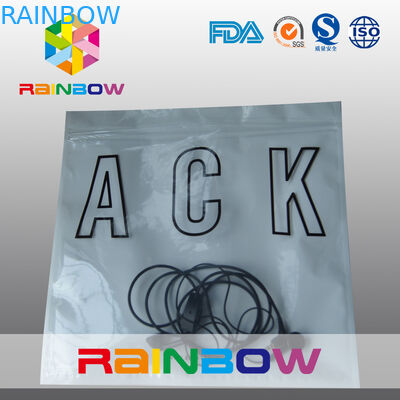 Three Side Seal Transparent Front White Pearl Back Anti Static Bag With Zipper