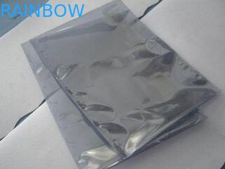 Three Side Seal Transparent Front White Pearl Back Anti Static Bag With Zipper