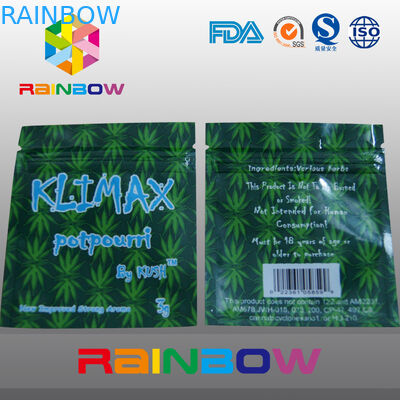3g KUSH Customized Three Side Seal Herbal Packaging k Bag