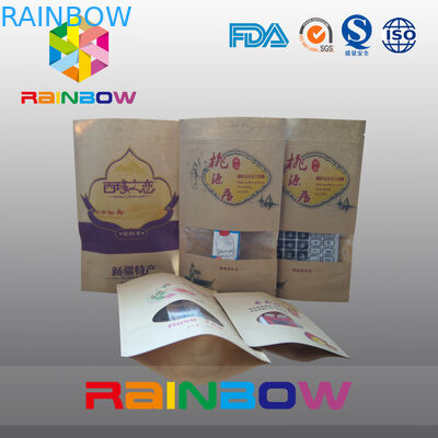 Clear Window Kraft Paper Bag / Snack Bag Packaging / Resealable Bag with Zipper