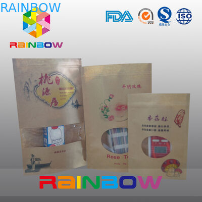 Food Grade Custimized Kraft Paper Bags / k Bag With Window
