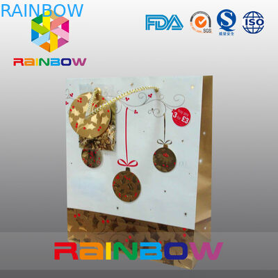 Luxury Printed Flat Bottom Customized Paper Bag With Drawstring For Gift