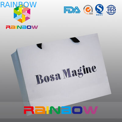 Eco - friendly Customized Paper Bags With Handle For Apparel Packaging