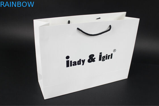 Eco - friendly Customized Paper Bags With Handle For Apparel Packaging