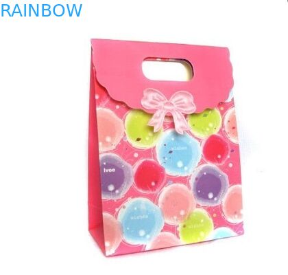 Colorful Printed Paper Bag For Gift / Candy , Customized Paper Bag With Handle