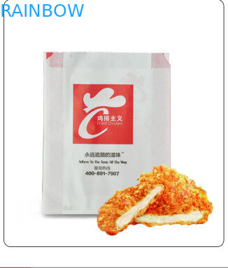 White Customized Paper Bags for Pastry and Cheese Toast Packaging , Take Away Bag