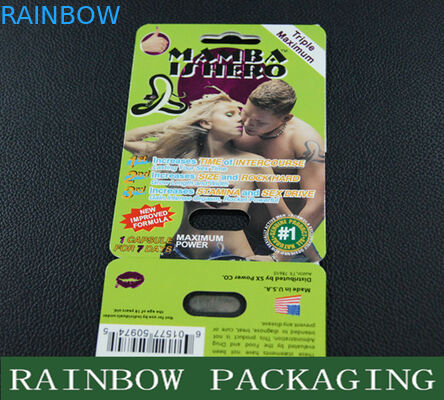 Black Mamba Sex Pills Packaging Blister Card Packaging for Men's Enhancement