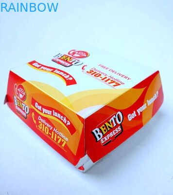 Food Safe Paper Box Packaging For Hamburger Package , Customized Hamburger Paper Box