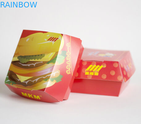 Large Biodegradble Hamburger Paper Box Packaging Box For Burger