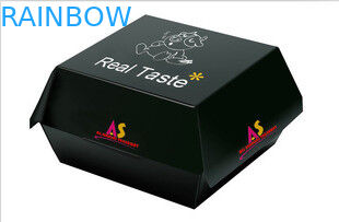 Custom Made Matte Black Paper Box Fast Food Packaging for Restaurant