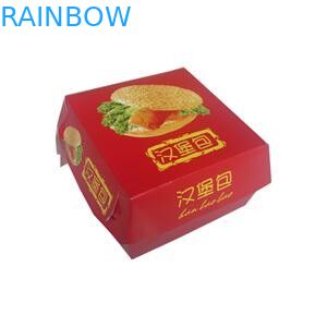 Custom Made Paper Box For Burger King Packaging , Hamburger Paper Box