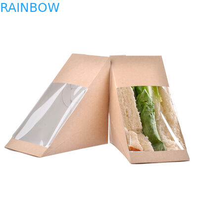 Pyramid Shaped  Popcorn Chicken Box , Disposable Paper Box For Sanwhiches