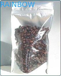 100g Snack Bags Packaging Front Transprent Back Foil With Zipper