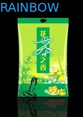 Glossy Side Gusset Tea Packaging Bags Aluminum Foil , Green Tin Tie Coffee Pouch