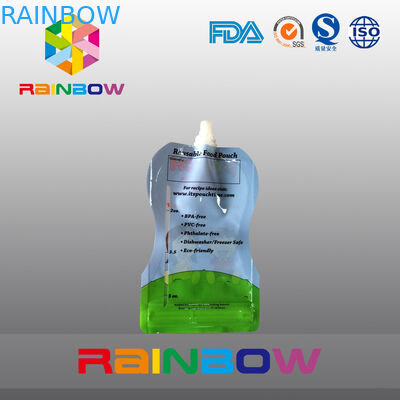 Free type 5 Oz Stand Up Pouch Packaging For Babay Food With Zipper Reclosbale