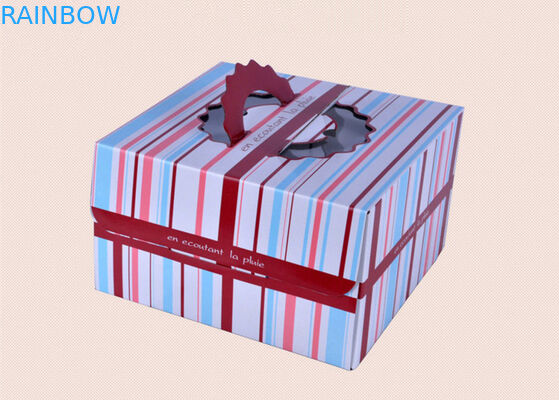 Portable Paperboard Cake Box , Pastry Box for Cake Shop Take Out Service