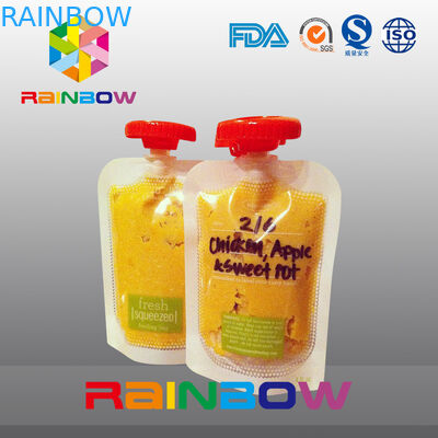 Custom Design Food Grade Stand Up Pouch With Spout for Baby Food