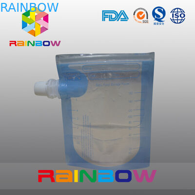 Transprent Side Gusset Pouch for Water / Beverage , Doypack With Zipper