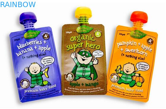 Transprent Side Gusset Pouch for Water / Beverage , Doypack With Zipper