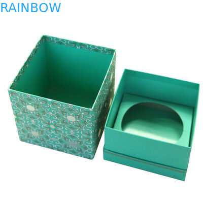 Luxury Customized Handmade Gift Paper Box Packaging , Blue Foldable Paper Jewel Case ​  ​​