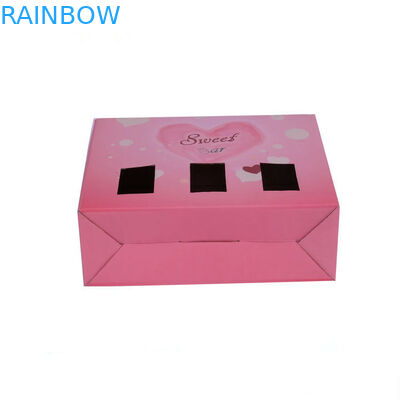 Auto Closed Gift Paper Box Packaging , Corrugated Paperboard Case with Window