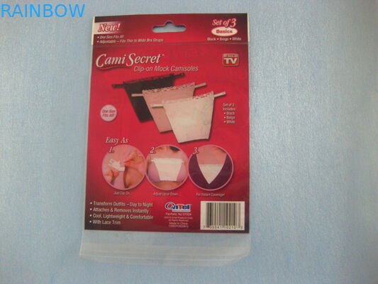 Red Plastic Plastic Pouches Packaging Cami Secret Bag for Bra ,  Women's Lingerie