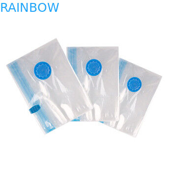 Transparent Vacuum Seal Bag for Food / Apparel / Quilt Storage With Zipper And Valve