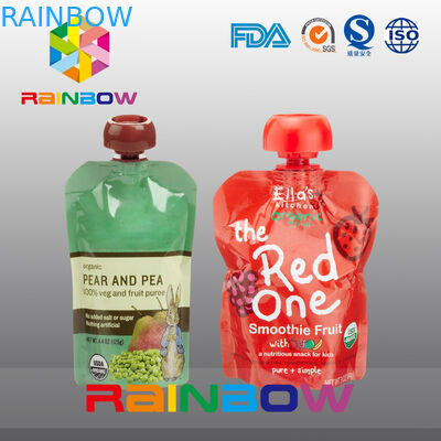 140ml 200ml Re-Sequeezed Baby Food Spout Pouch with double zipper