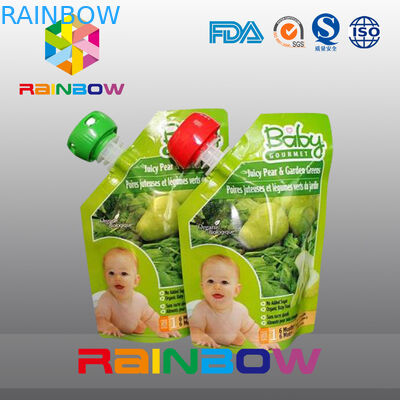 140ml 200ml Re-Sequeezed Baby Food Spout Pouch with double zipper