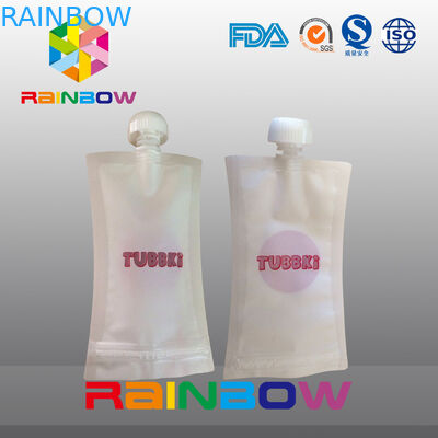 Customized Printed Stand up reusable spout pouch for liquid pakaging