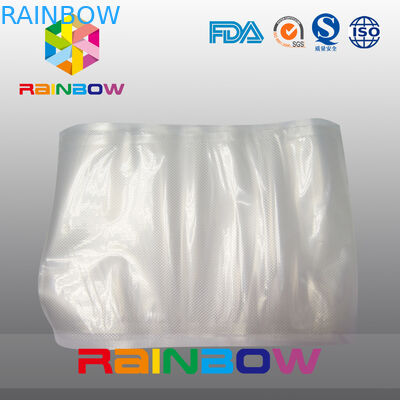 Nylon Embossed Vacuum Bag / Food Packaging Films Roll High Barrier
