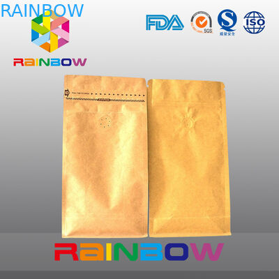 Bottom gusset stand up k bags for coffee packaging with valve