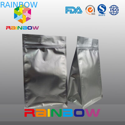 Matt black 8 side seal coffee packaging bottom gusset bags k