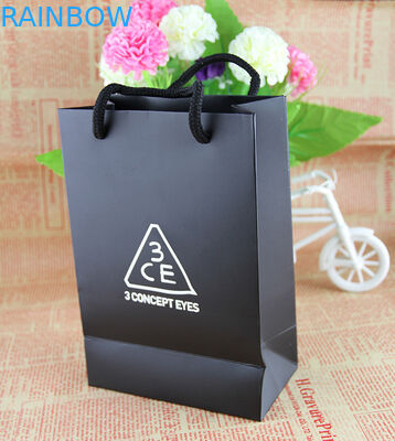 Custom Designed Green Kraft Paper Bags With Cotton Handle Tea Packaging Bag