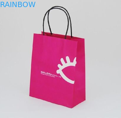 Exquisite Handle Paper Shopping Bag / Gift Paper Bag With Custom Logo Printed