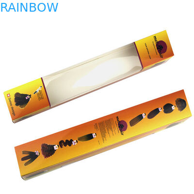 Hair Extension Paper Box Packaging With Clear Window , Hair Extension Paper Box
