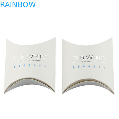 Matte White Pillow Box Hair Extension Paper Box With Printed Logo , Custom Service Provided