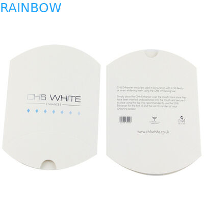 Matte White Pillow Box Hair Extension Paper Box With Printed Logo , Custom Service Provided