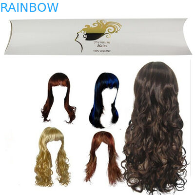 Premium Hair Extension Paper Box Packaging With Printed Logo And Pillow Shape