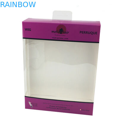 Rainbow Hair Extension Paper Box With Customized Size And Clear Window