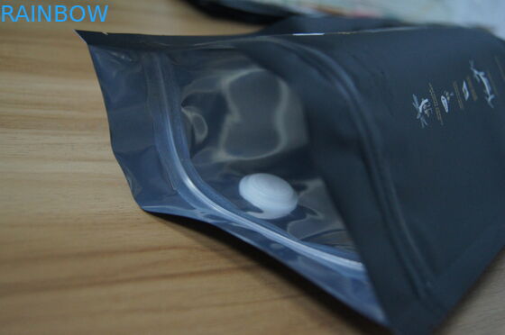 Plain Stand Up Aluminum Foil Coffee Bean Packaging Bags With Degassing Valve