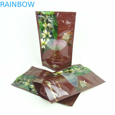 Bottom Gusset Tea Bags / Aluminum Foil Stand Up k Tea Packaging Bag