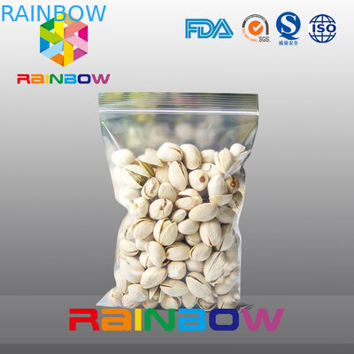 Front transparent display back foil pouch for nuts and beans packaging