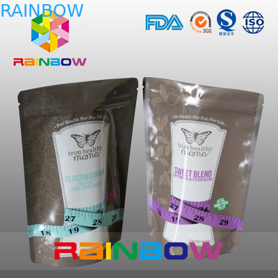 PET / PE laminatied material self standing plastic pouch candy packaging