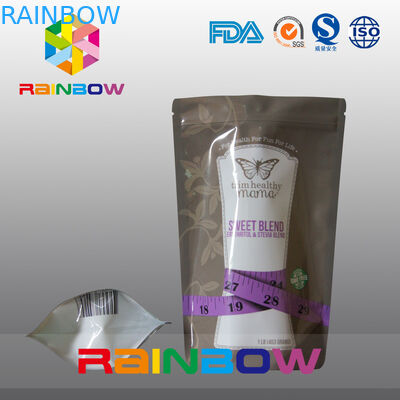 PET / PE laminatied material self standing plastic pouch candy packaging